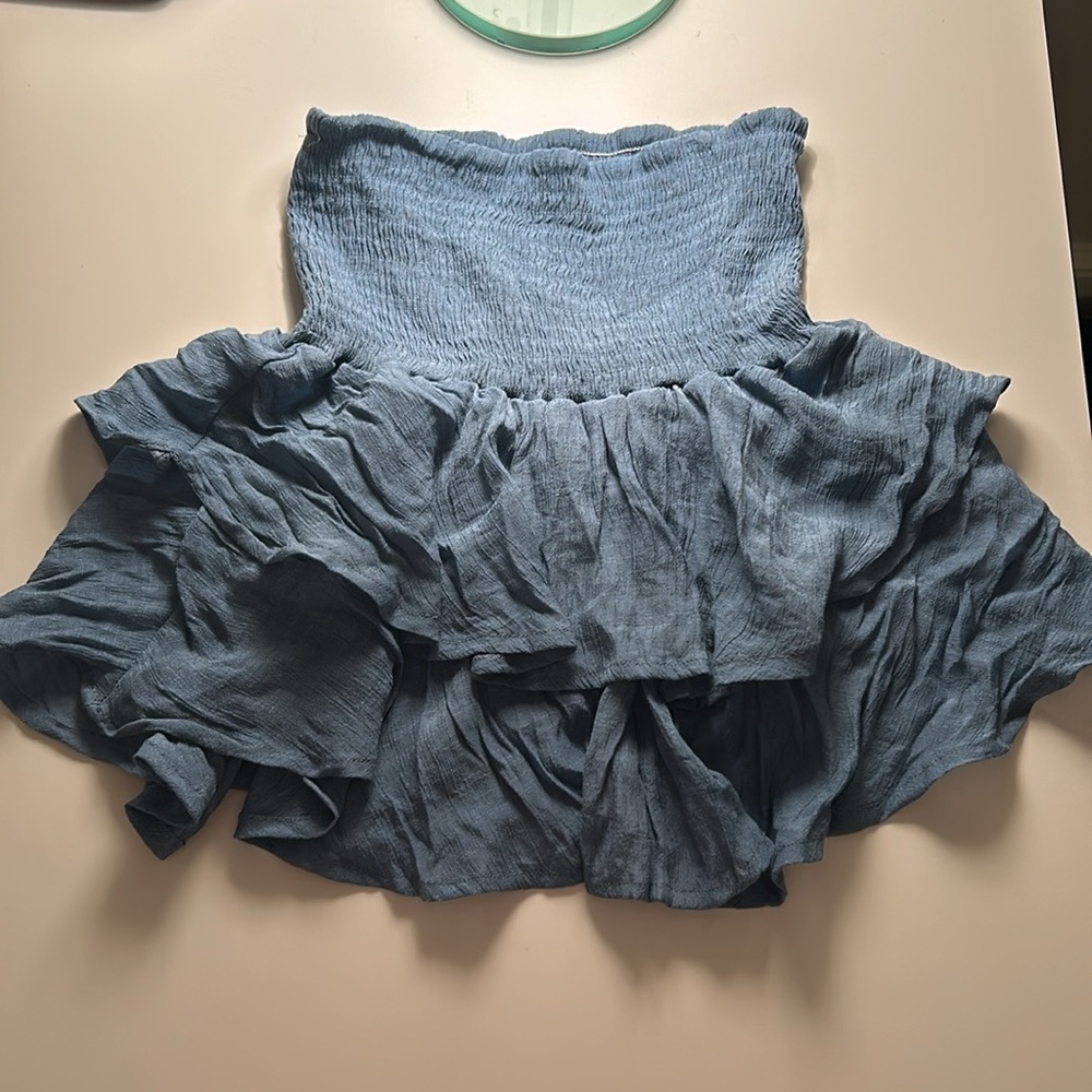Blue Ruffle Skirt - Picture 2 of 2
